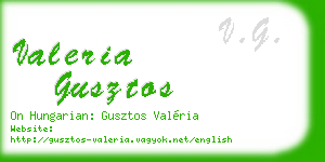 valeria gusztos business card